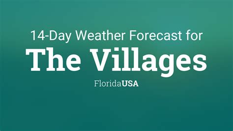 14 day weather forecast the villages fl.